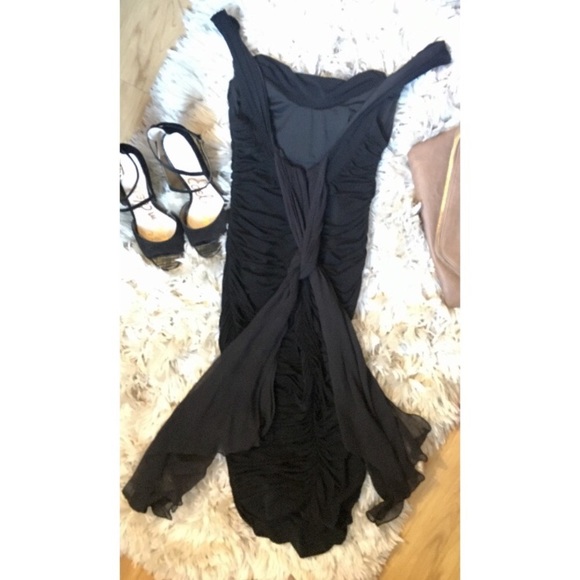 ✨NWOT✨BCBGMaxazria Formal Cowl Neck Midi Dress - Picture 4 of 5